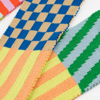 Pattern Patch Skinny Knit Scarf