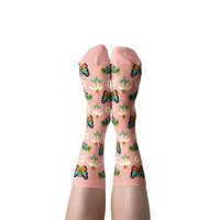 CURIO Butterfly & Caterpillar Crew Socks | Small
