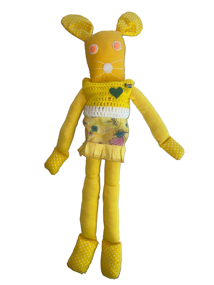 Handcrafted Large Yellow Bunnykat - Daisy May