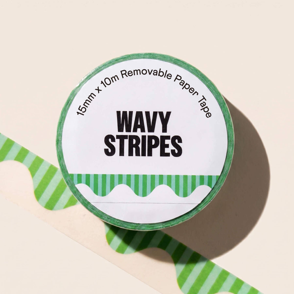 Wavy Stripes Washi Tape (Blue + Green)