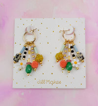 Della Dangle Earrings - Colorful Beaded Charm Earrings / Jill Makes