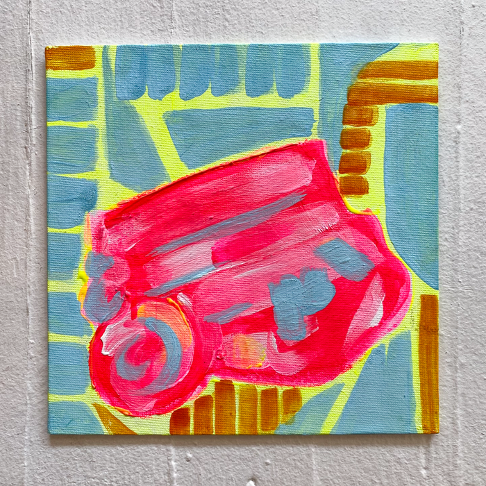 Big Six (Study Yellow Blue) - Original Acrylic Painting by Catlin Whitington