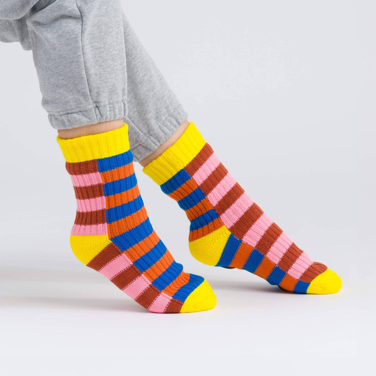 Super Stripe Knit House Socks