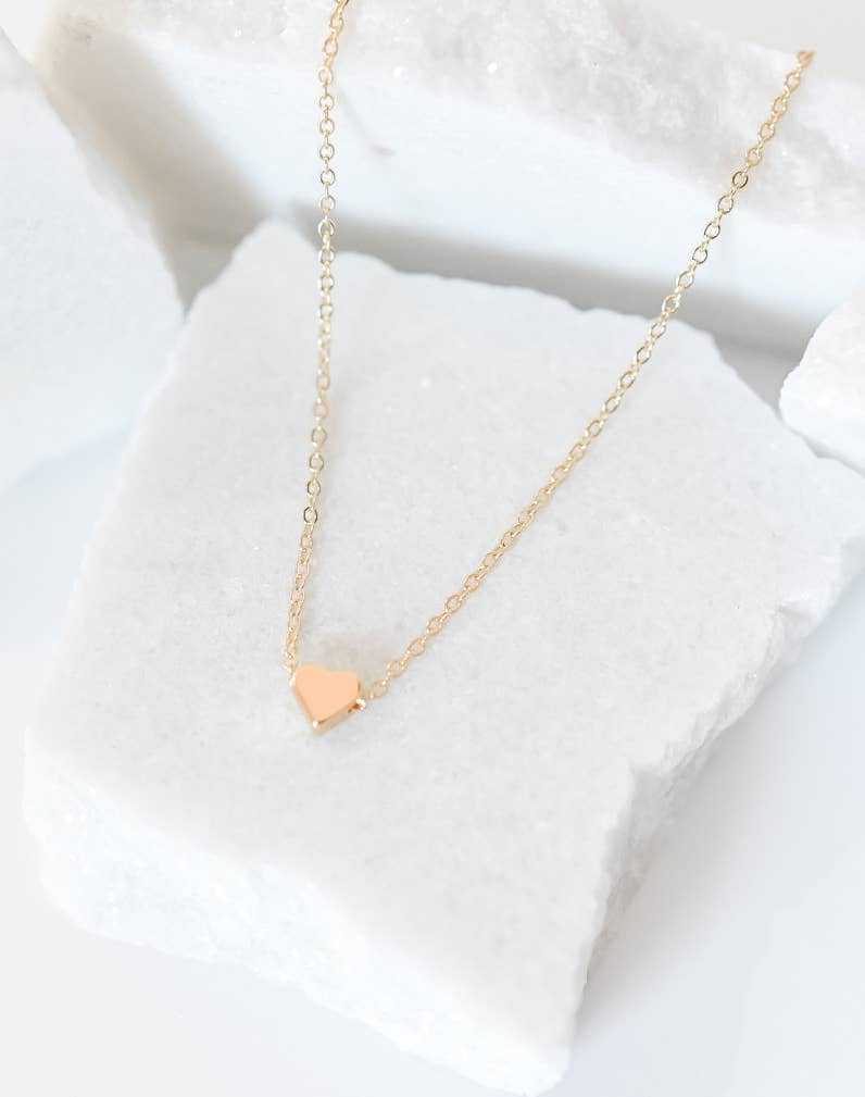 Scottie Heart Charm 18k Gold Plated Necklace / Bella Rey