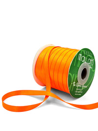 ~3/8"Luster Double Face Satin Ribbon, Neon Orange