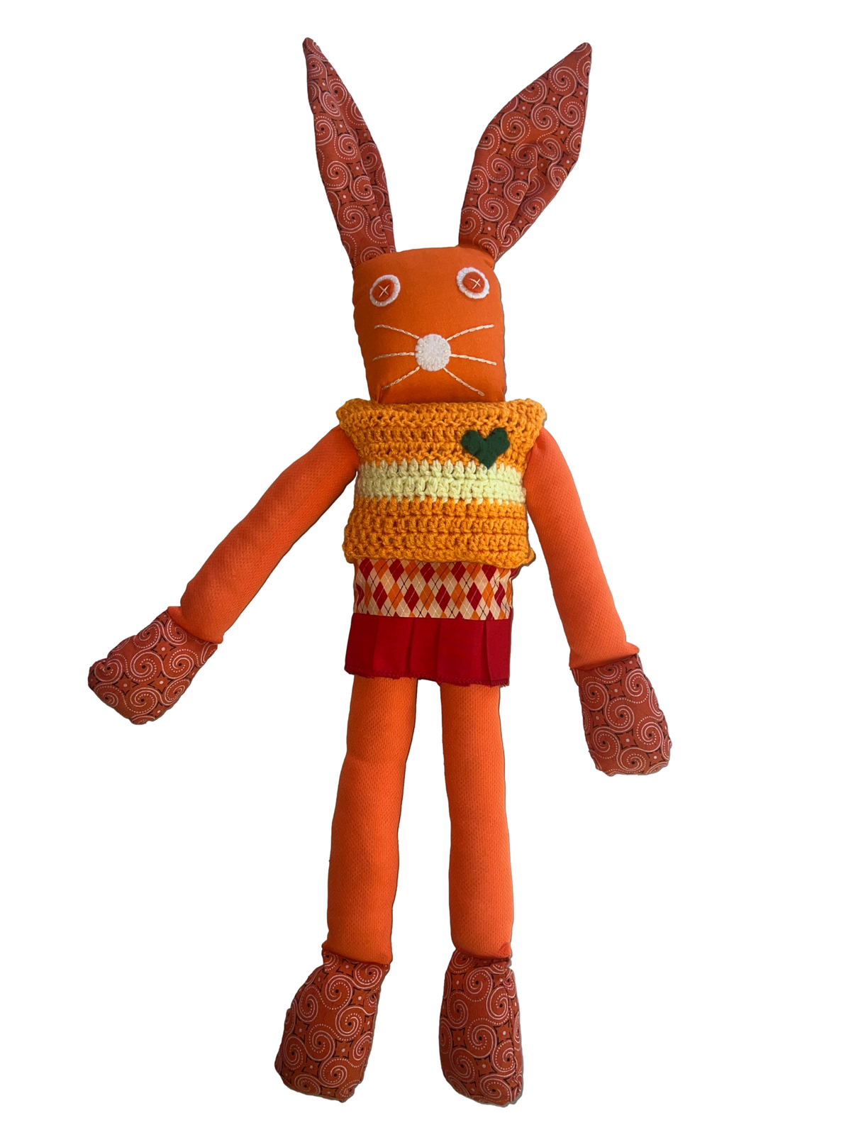 Handcrafted Large Orange Bunnykat - Bella Bun