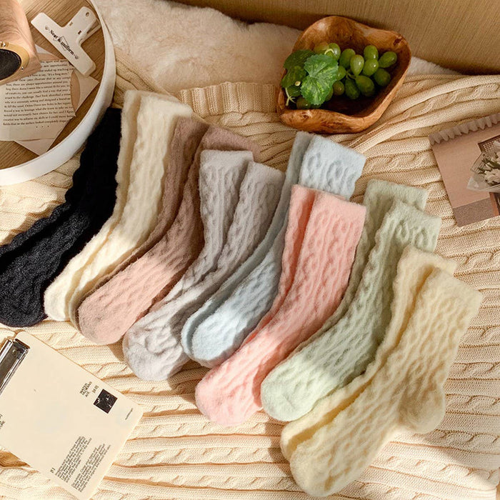Candy Color Warm & Cozy Knit Socks