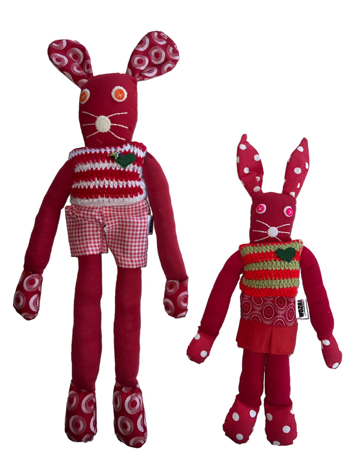 Handcrafted Large Red Bunnykat - Marilyn Bun Roe