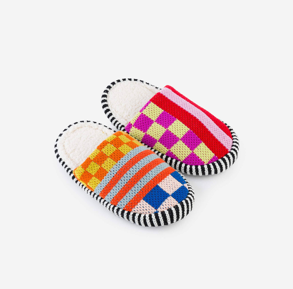 Pattern Patch Slide Slippers / verloop – ArtRat Gallery