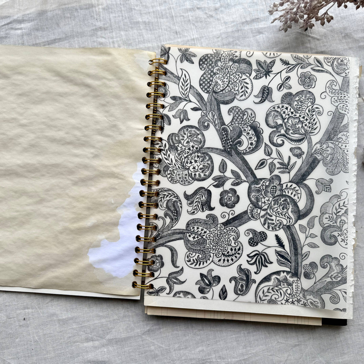Vintage Mixed Media Journal - 9x12 inches