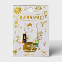 Color Swatch Book Drop Earrings | Artist Gold Jewelry Gift