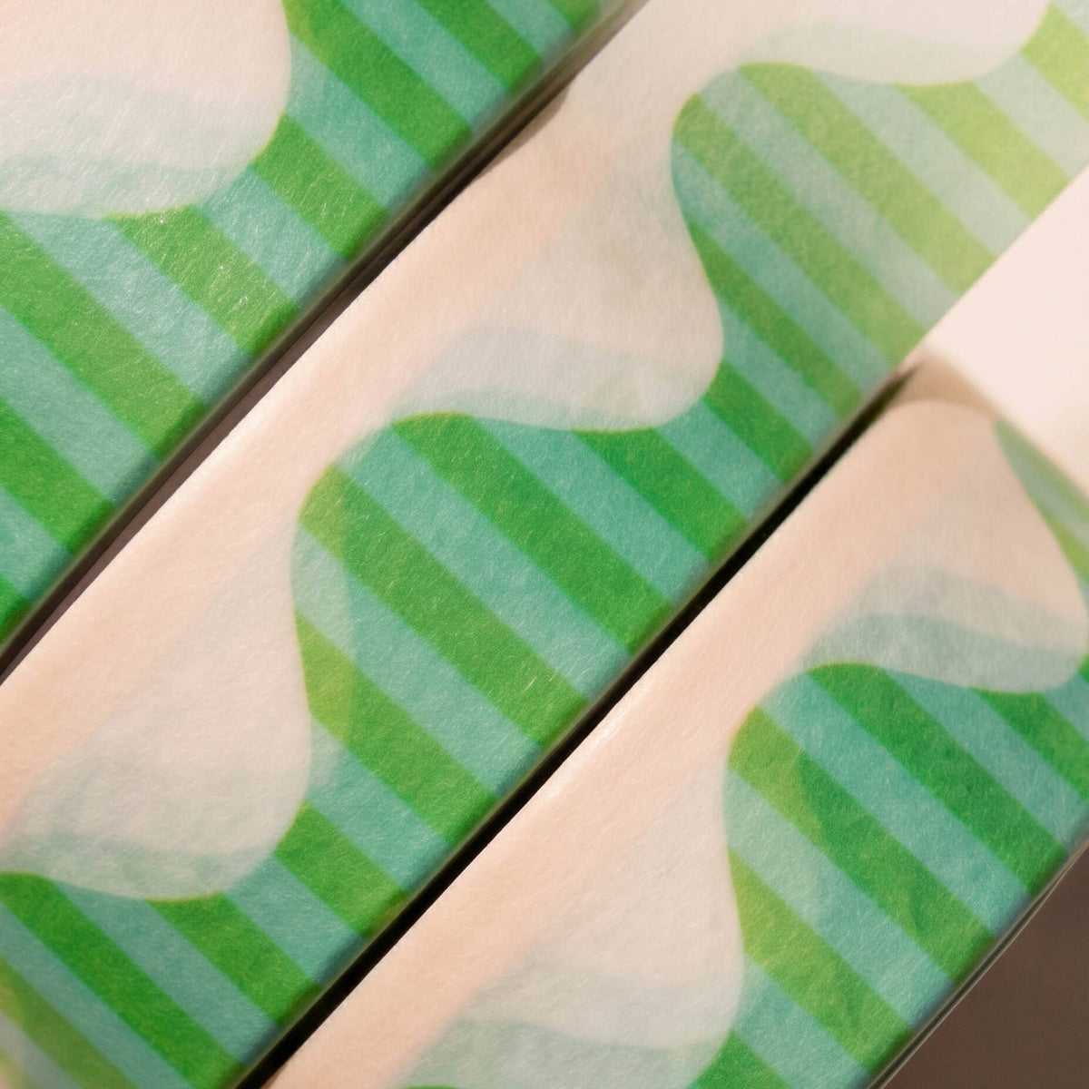 Wavy Stripes Washi Tape (Blue + Green)