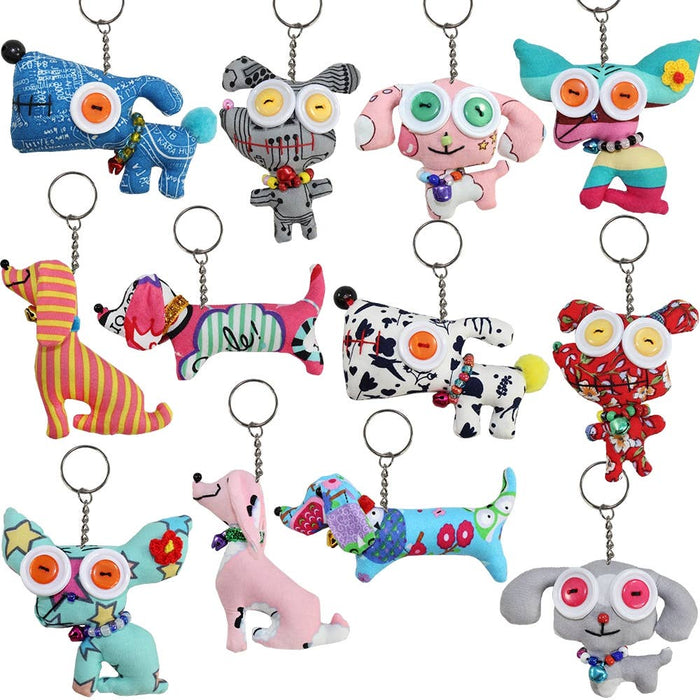 Dashing Dog Googly Key Rings Asst 1Dz - PVE009