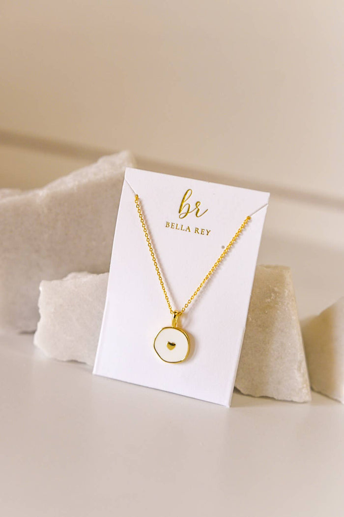 The Remy Dainty Heart Charm Necklace 18k Gold Plated / Bella Rey