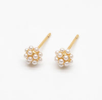 Lettie Pearl Cluster Stud Earrings / Bella Rey