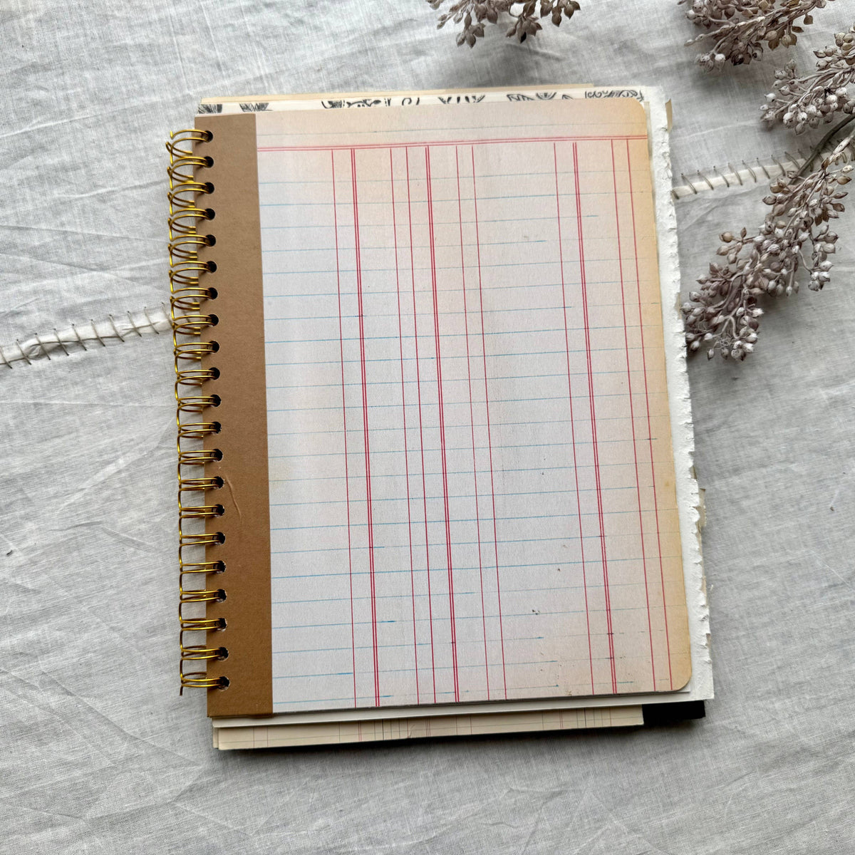 Vintage Mixed Media Journal - 9x12 inches