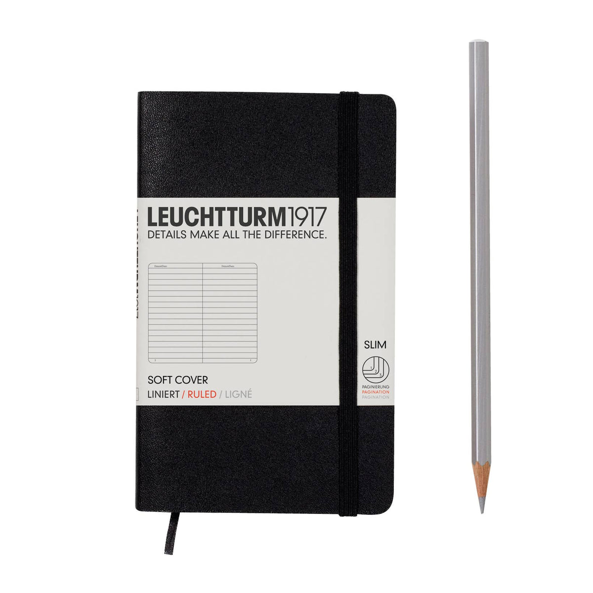 Leuchtturm 1917 A6 Softcover Pocket Sketchbooks - Dotted, Ruled - Various Colors