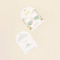 Pressed Flower Hoop Earring - Blue Baby's Breath/Gold