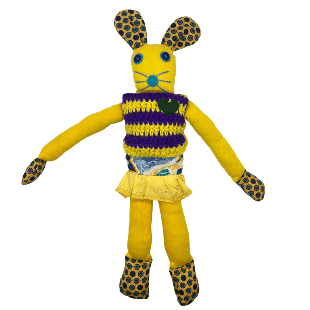 Handcrafted Small Yellow Bunnykat - Honey Bunny