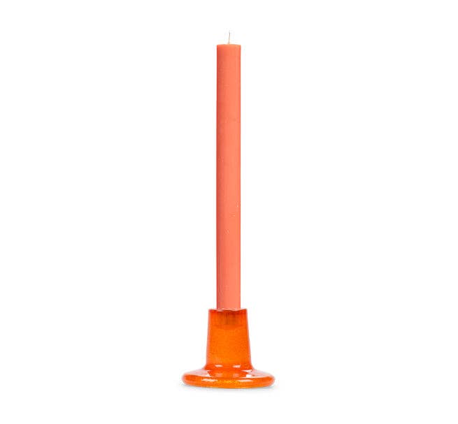BRITISH COLOUR STANDARD - Glass Candleholder in Spanish Orange