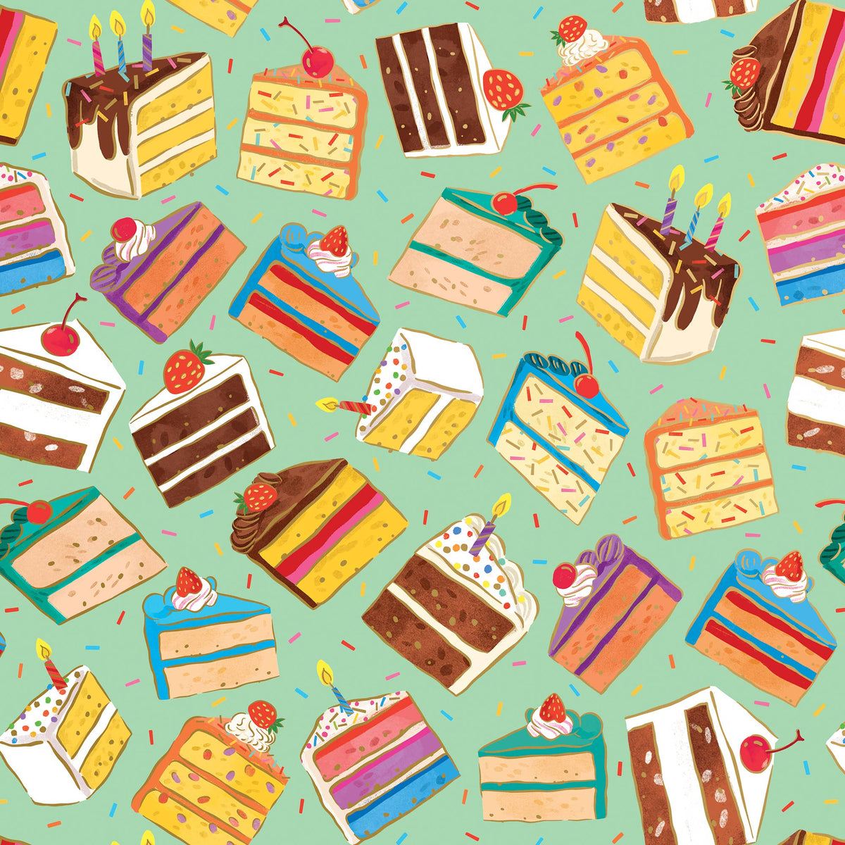 Birthday Cake - Gift Wrap - Rolls