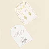 Pressed Flower Thread Earring - White Lace Flower/Gold / Scout