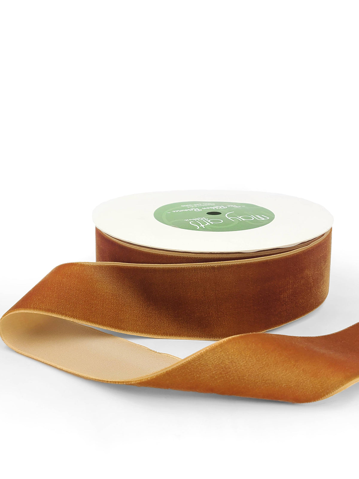 1.5" Burnt Orange Classic Woven Velvet Ribbon