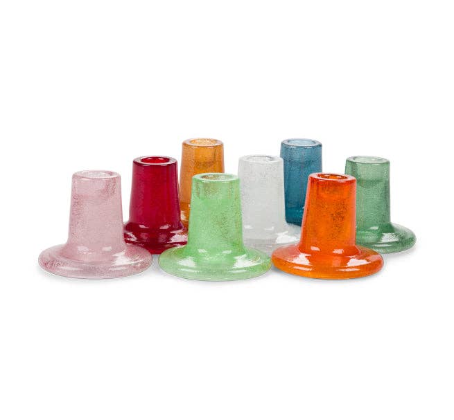 BRITISH COLOUR STANDARD - Glass Candleholder in Spanish Orange