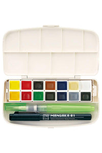 Kuretake® Gansai Tambi Watercolor Pan - 14 Color Travel Set