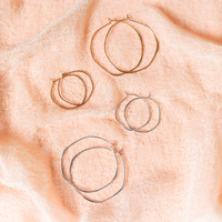 Minimal Hoop Earrings Handmade LARGE ORGANIC CIRCLE