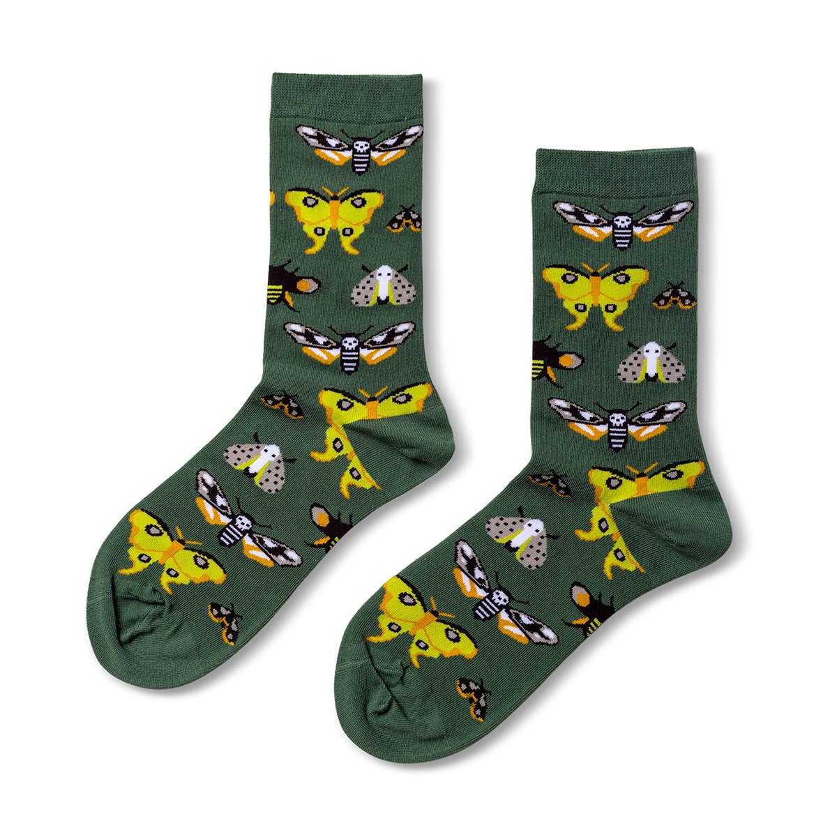 Moths Crew Socks | Dark Academia Nature Gift | Small