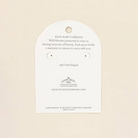 Pressed Flower Hoop Earring - Blue Baby's Breath/Gold