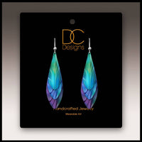 Blue Aurora Abstract Multilayer Drop Handmade Earrings