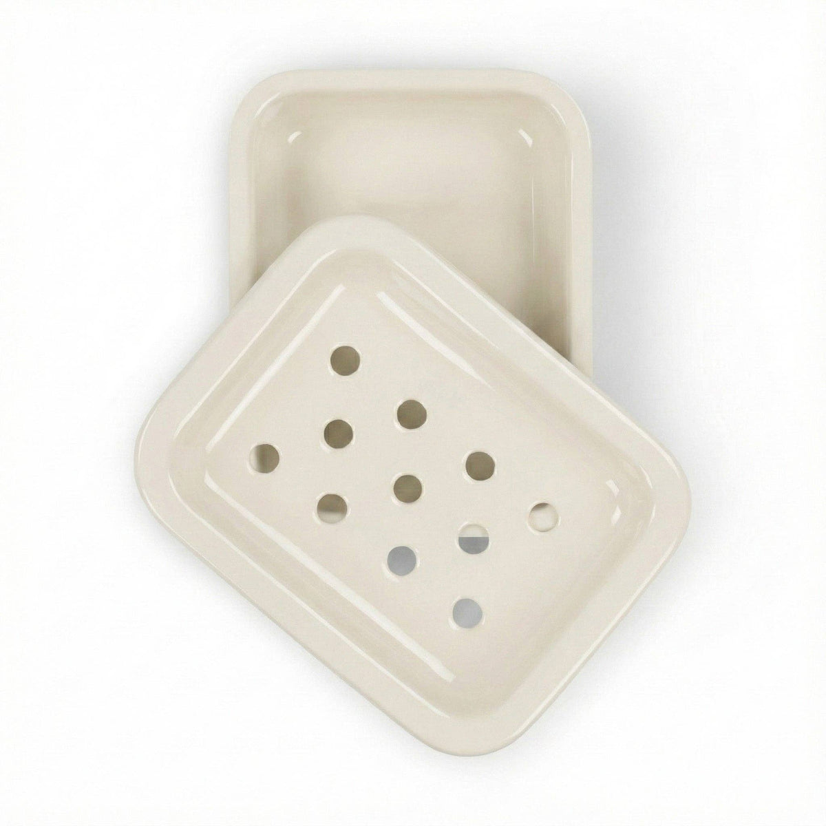 BRITISH COLOUR STANDARD - Enamel Soap Dish in Stone White