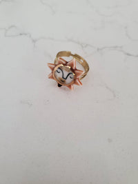 Porcelain Sun Statement Ring
