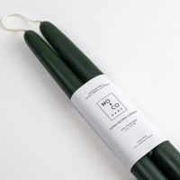 Forest Green | Dipped Beeswax Taper Candles | All Natural