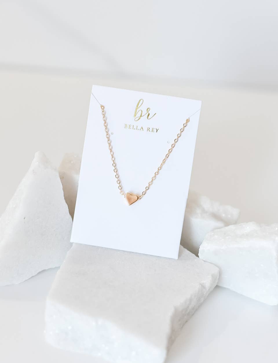 Scottie Heart Charm 18k Gold Plated Necklace / Bella Rey