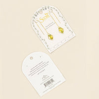 Pressed Flower Thread Earring - Yellow Baby's Breath/Gold