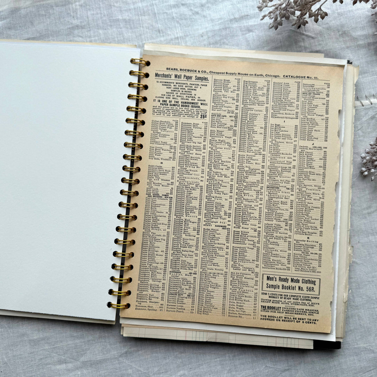 Vintage Mixed Media Journal - 9x12 inches