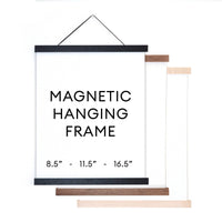Magnetic Wood Hanging Poster Frame