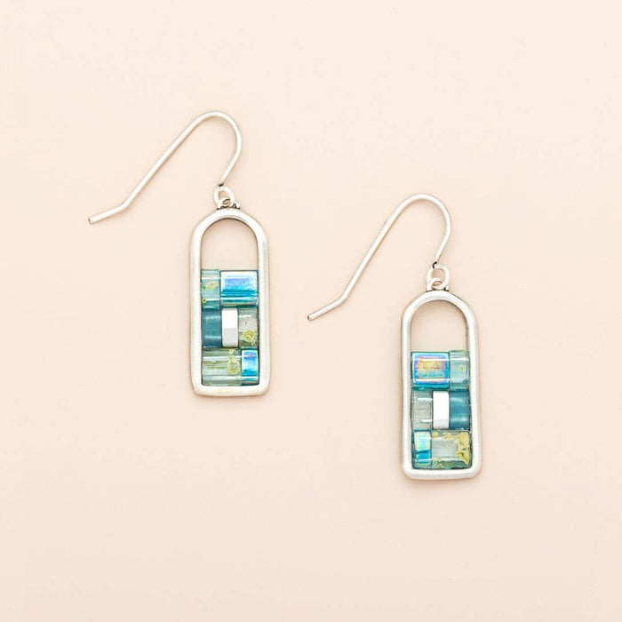 Good Karma Miyuki Frame Earring - Marine/Silver / Scout