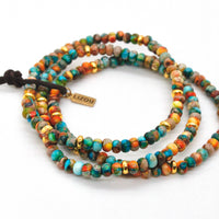 Rainbow Jasper 1 + Gold Bracelet Bundle