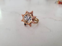 Porcelain Sun Statement Ring