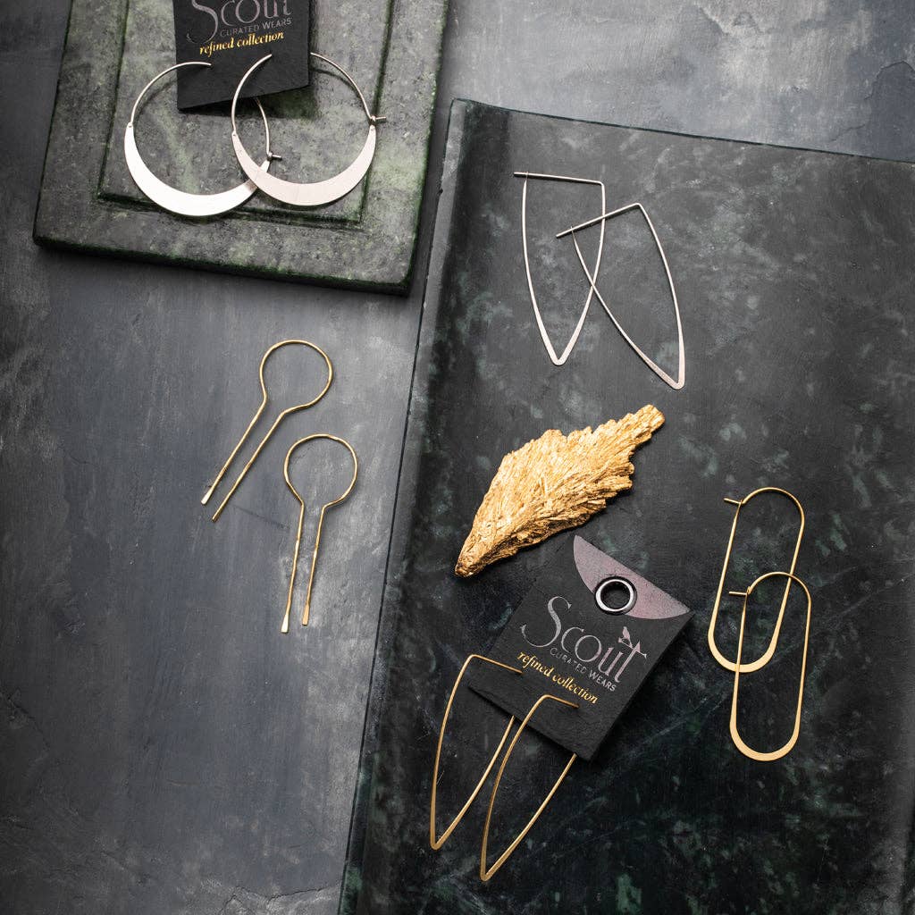 Refined Earring Collection - Crescent Hoop/Gold / Scout