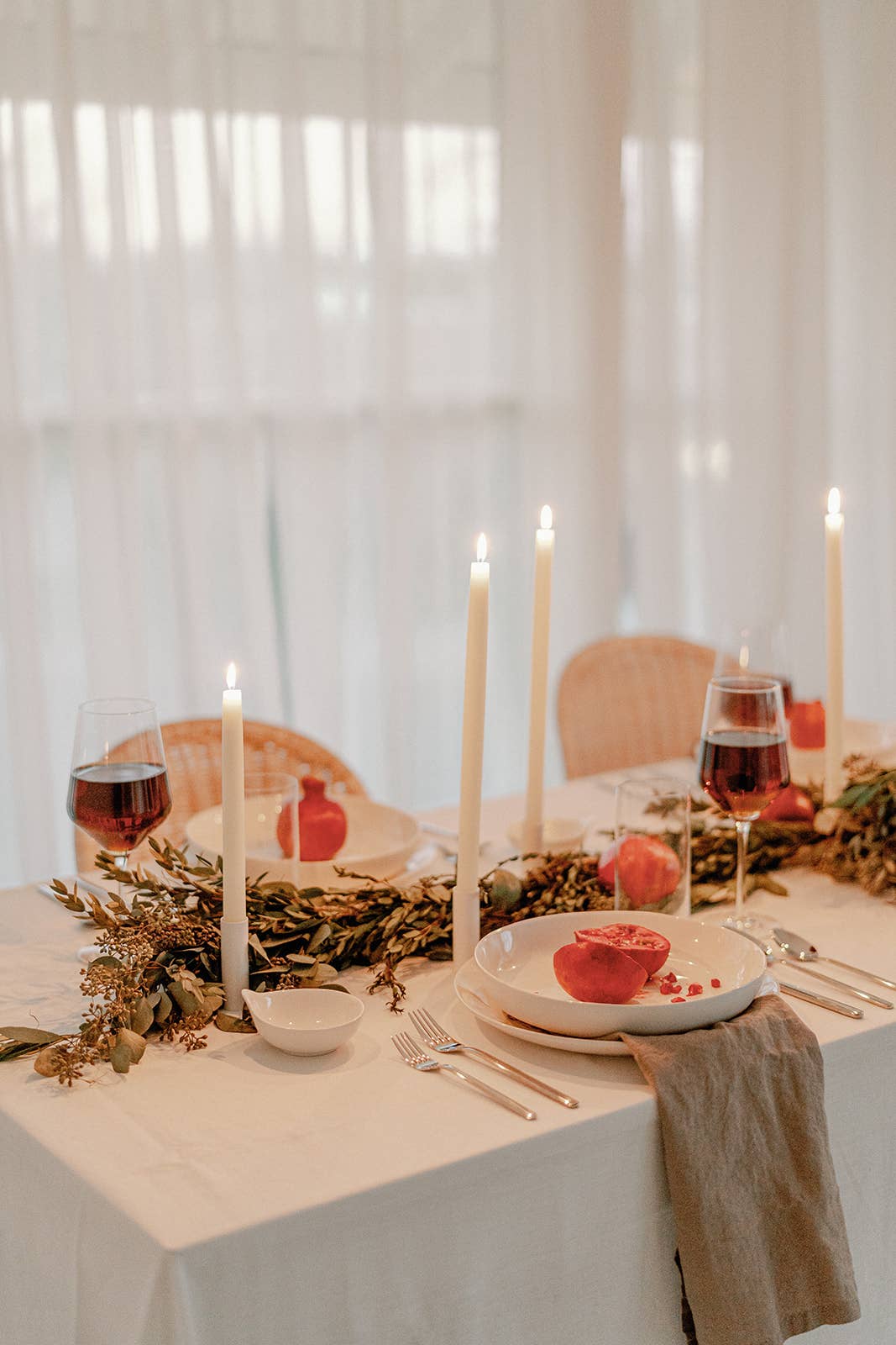 Natural White | Dipped Beeswax Taper Candles | All Natural