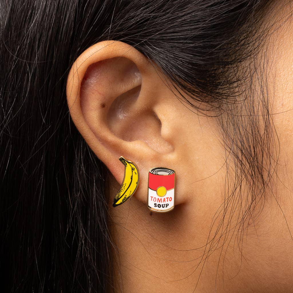 Pop Art Earrings | Museum Mismatched Gold Studs