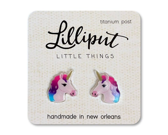 Rainbow Unicorn Earrings / Lilliput