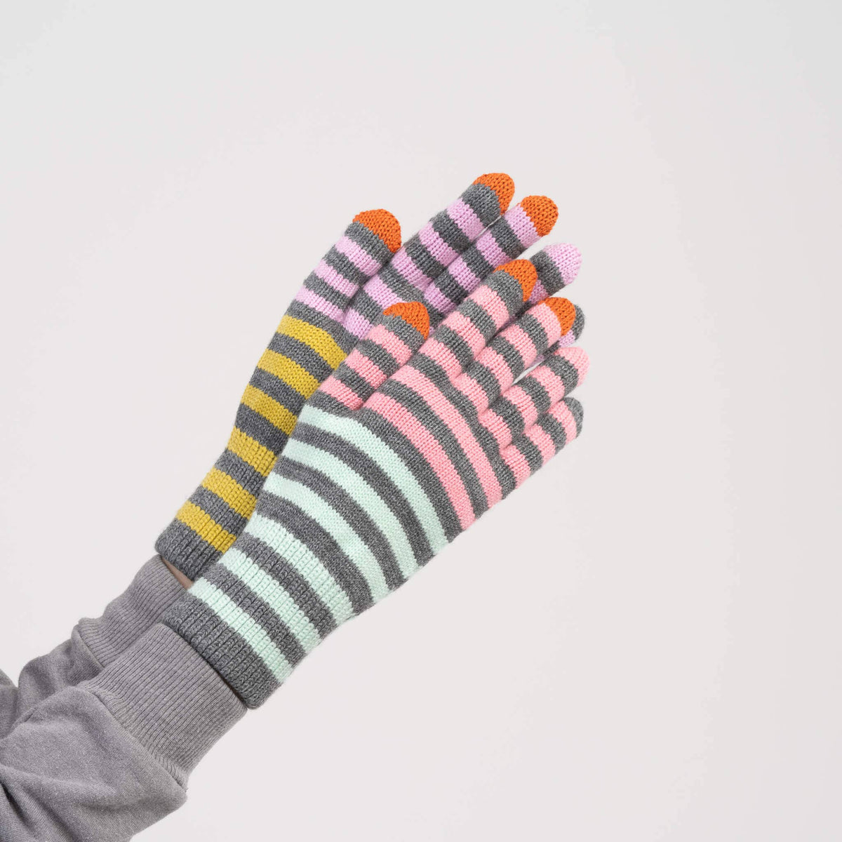 Color Stripe Touchscreen Gloves
