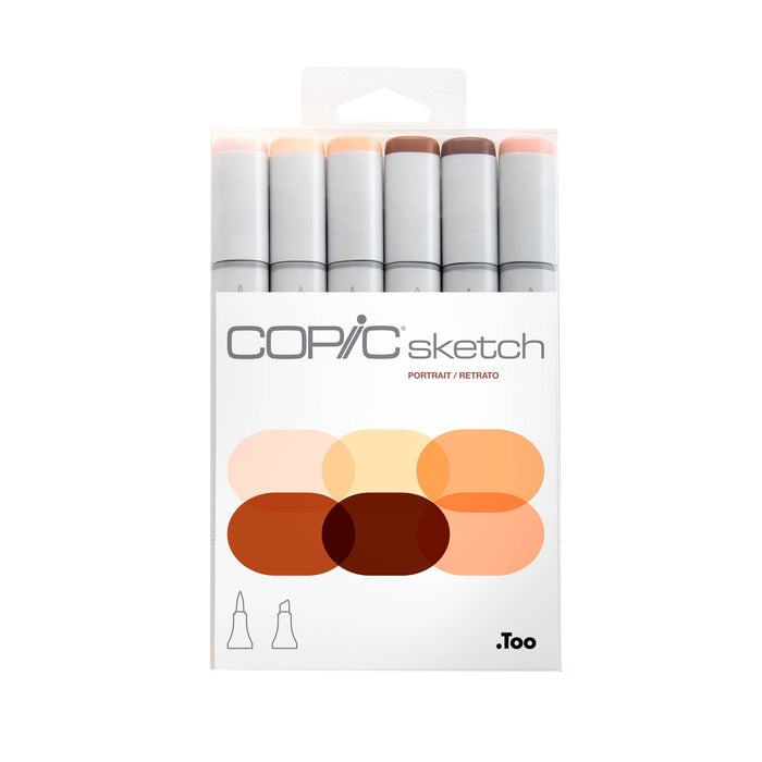 Copic Sketch Marker Set - Portrait, 6 pk