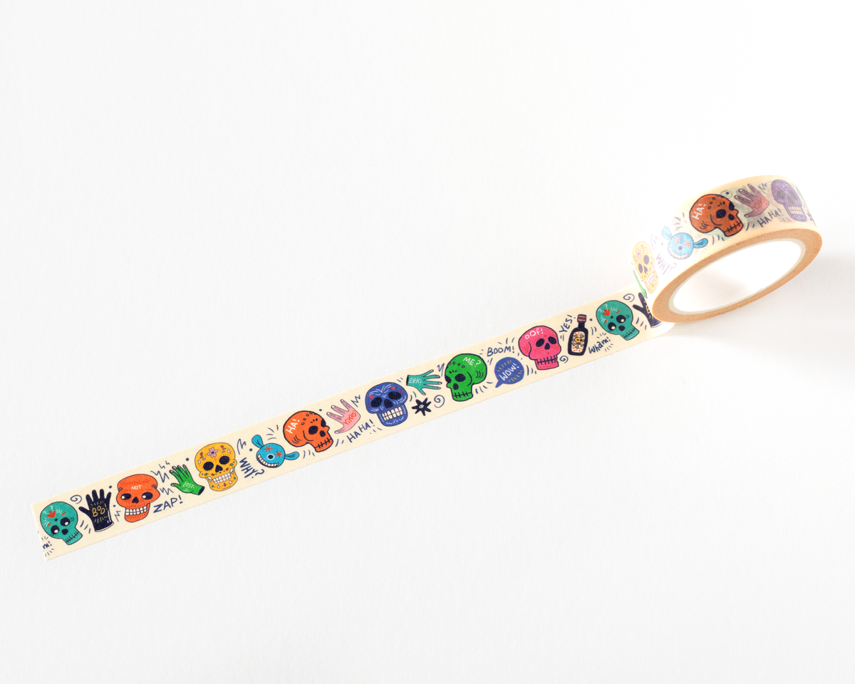 Colorful Skulls Washi Tape